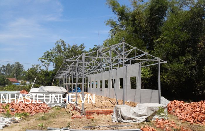 Nhà lắp ghép kiểu mái bằng - Công Ty Cổ Phần Kỹ Nghệ Và Xây Dựng Panel 3D Việt Nam